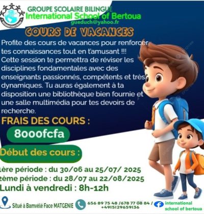 Cours vacances
